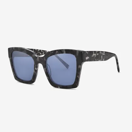 Square Angular Acetate Women`s Sunglasses