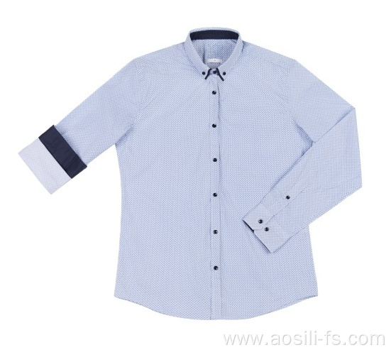 New design men's woven cotton shirt