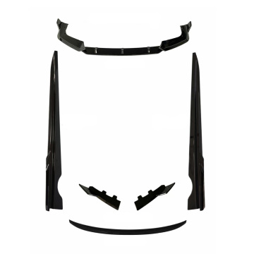 X5M F95 ABS Kit aerodinamico nero lucido: spoiler, gonne laterali, diffusore posteriore per BMW