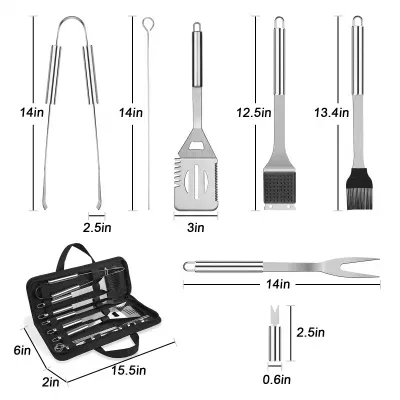 Stainless Steel BBQ Accessories Grilling Tools Kit Utensil Set