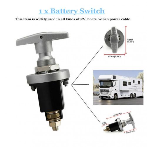 Solar 12V battery switch for marine and auto