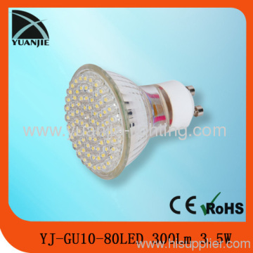 80led 3.5w Ce &amp; rohs Gu10 E14 E27 Led Spot Light lampada Mr16