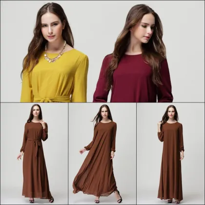 New Arrival Elegant Casual Muslim Abaya Islamic Clothing for Women