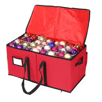 Custom Capacity Christmas Organizer Boxes with Zipper Closure - Toy Decorations & Gift Bags for Large Luggage