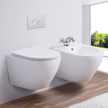 European Style Gravity Flushing Matte Color Round Model Ceramic Bidet Toilet