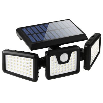 Hot Waterproof Outdoor Multi Angle LED Wall Lamp with Solar Power and PIR Sensor
