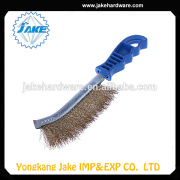Wire hand scratch brush brush with plastic handle
