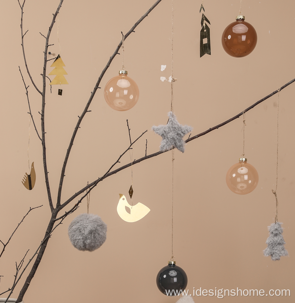 Clear Christmas Glass Ball Ornaments