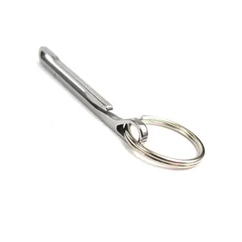 EDC Stainless Steel Rattlesnake Shaped Thin Mini Wallet with Key Chain Clip
