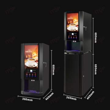 Stainless Steel Automatic Office Coffee Maker and Milk Tea Vending Machine with US Plug