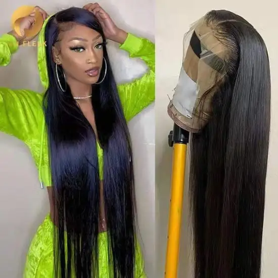 150% 180% Density HD  Lace front Human Hair Wigs For Black Women Wholesale Brazilian Virgin Hair Transparent Lace Front Wig