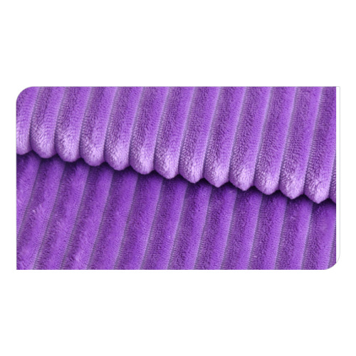 Flannel With Vertical Stripe Jacquard Knitted Flannel Fabric