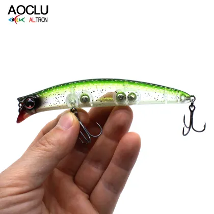AOCLU Floating Lure 110mm Topwater Lipless Minnow Lure for Sea Bass & Trout