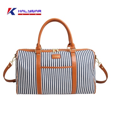 Classic Striped Women's Travel Bag Weekender Bag