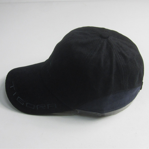 Suede Fabric Peak Embroidery Sport Cap