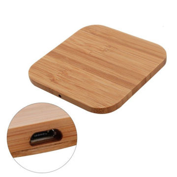 Bamboo Wood Беспроводное зарядное устройство для Iphone / Samsung