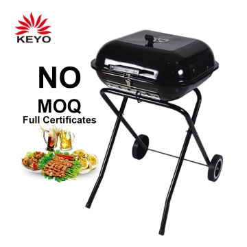 KEYO 20 Inch Black Hamburger Portable Folding BBQ Barbecue Fire Camping Grills