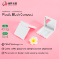 Plástico blush compacto para cosméticos