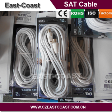 3C2V coaxial satellite cable 9.5mm male to male