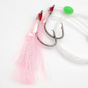 Colorful Flasher Bait Fishing Rig for 2-Arm Sport Circle Hook Sea Fishing