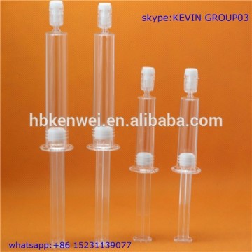 transparent 10ml Screen Printing Eye Cream Syringe Shaped Plastic Cosmetic Injection Bottle