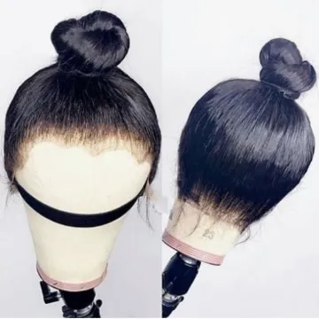 Raw Indian Virgin Straight Human Hair Hd Lace Front Wig For Black Women Wholesale Full Transparent 360 Lace Frontal Wig Vendor