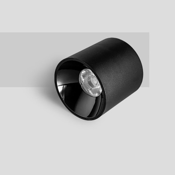 Black White Aluminum LED Surface Mounted Downlight Adjustable COB Cylinder Downlight