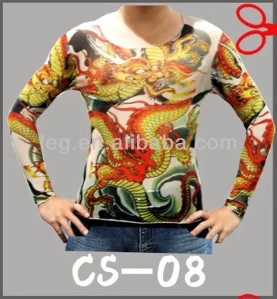 Men\'s Mesh Tattoo T-shirts