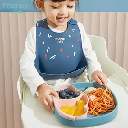 Kids Toddler Silicone Baby Suction Bowl Plate