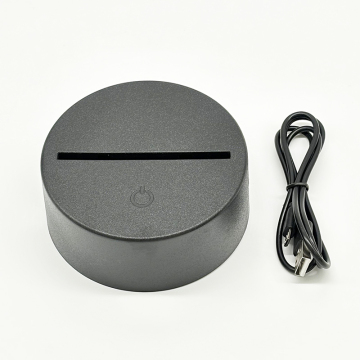 Wholesale Acrylic 3D LED Lamp Base with 7 Colors and USB Cable