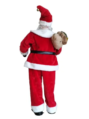 Plastic Retro Standing Santa Claus with Bendable Arms