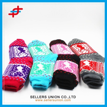 Cotton Lining Jacquard Thick Winter Floor Socks