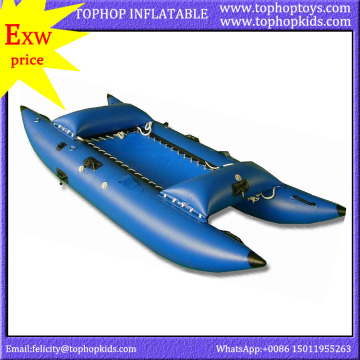 good quality and factory price pvc tarpaulin inflatable pontoon fishing boat for sale