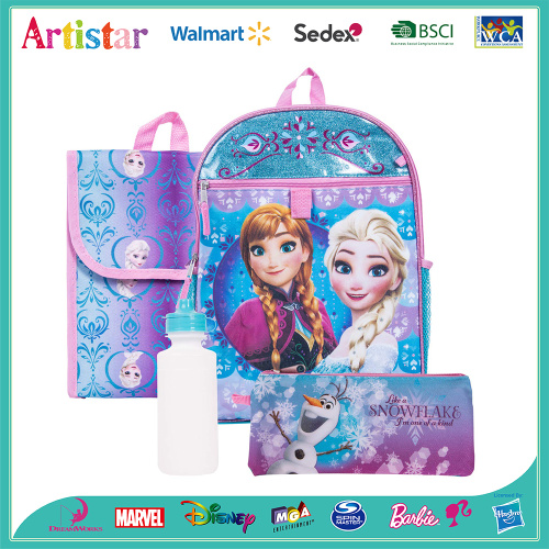 DISNEY FROZEN blue license school backpack set