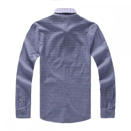 Turndown Collar Middle Aged Men's Checkered Shirts
