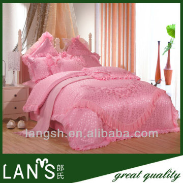 100%cotton Wedding pink bedding set