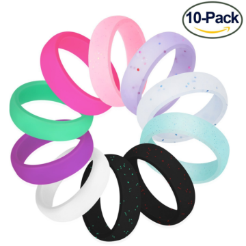 Custom 10Pack Silicone Wedding Ring for Women
