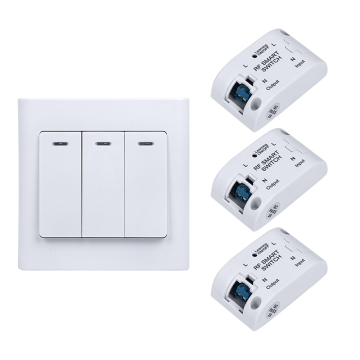 10a 3 interruptor de parede de gangues com sinal de RF de 30m para 120V/230V