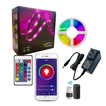 65.6ft Addressable RGB Pixel Music Rhythm LED Strip Lights with Remote Control