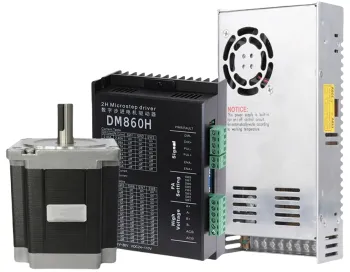 86Stepper Motor Nema34 Driver and Power Supply Kit: 4.5Nm, 8.5Nm, and 1.2Nm Motors with DM860H Driver and 60V 400W Power Supply