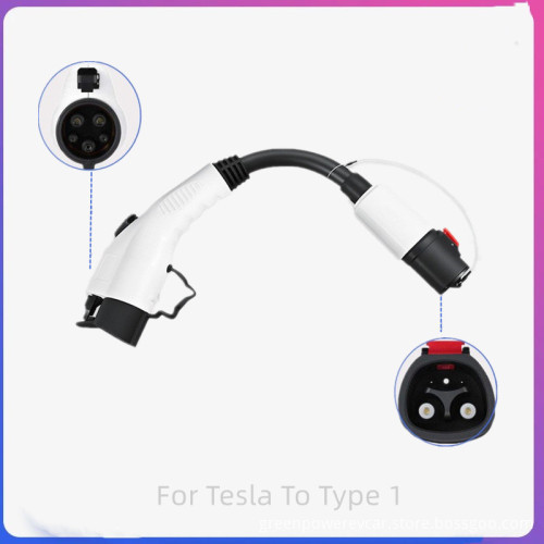 EV Charger Connector Type 1 Adapter for Tesla to Type 1 - Portable Plug 40A