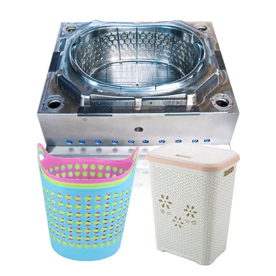 Custom Home Use Rattan Plastic Laundry Storage Basket Mould