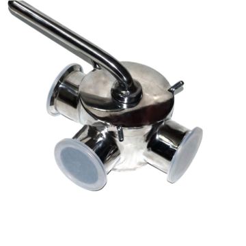 Valve à billes à 3 voies en acier inoxydable d'usine