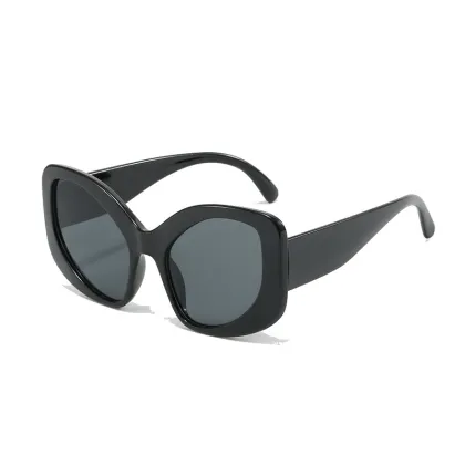 Elegant Vintage Oversized Cat Eye Sunglasses - Luxury Brand for Women
