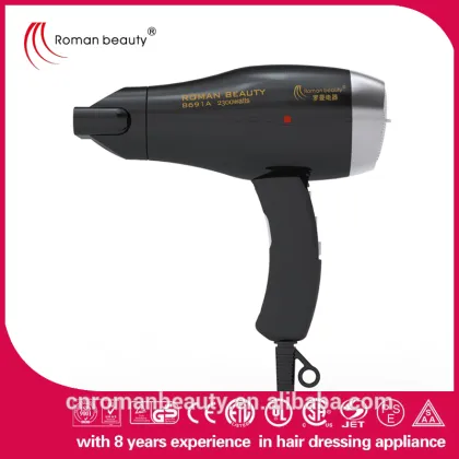 Professional hot and cold air blow dryer, plastic material hair dryer