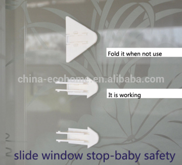 Baby safety slide window stopper
