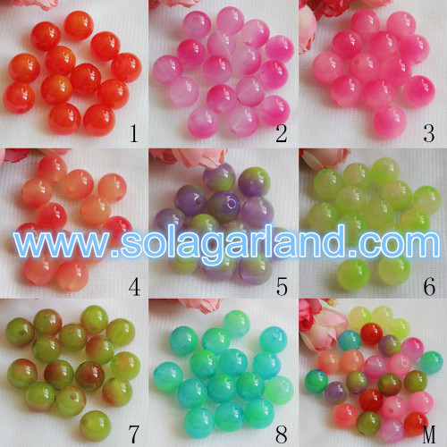 Perles de pêche en plastique rondes en acrylique de 12 à 30 mm