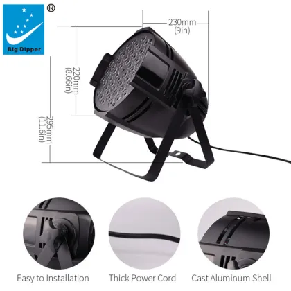 Big Dipper Betopper SevenStars Par Lights 54X3W DJ Stage LED Light RGBW 162Watt LP001 LP001-H
