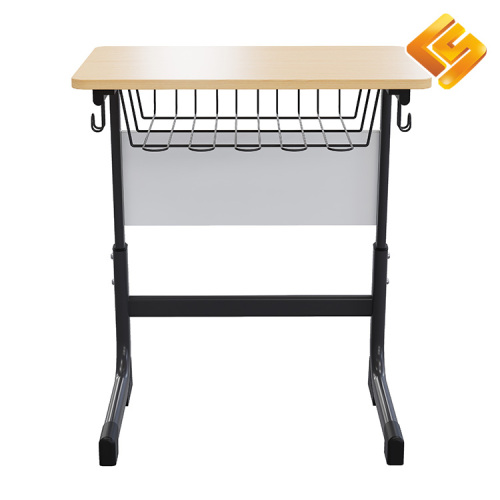 Черный регулируемый L-образный стол и стул