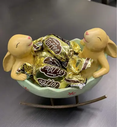 Laughing Bunny Rabbits Rocking in an Easter Egg